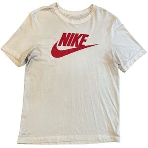 Nike Sportswear Men's Dri-Fit Swoosh Logo T-Shirt Size Med Shirt Top White